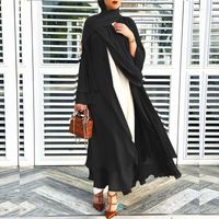 Ethnic Clothing Luxury Double Layer Abayas For Woman Soft Bl...