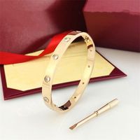 designer bracelet Jewelry Screwdriver bracelet love bangle Fashion Unisex Cuff Bracelets Stainless Steel Plated 18K Gold Valentine Day Exquisite gift