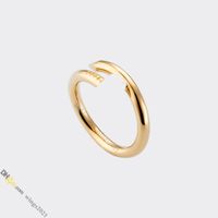 Nail Ring Jewelry Designer for Women Screw Ring Designer Ring Titanium Steel Gold-Plated Never Fading Non-Allergic, Gold Ring; Store/21417581