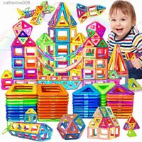 Other Toys Magnetic Building Blocks Big Size and Mini Size DIY Magnets Toys for Kids Designer Construction Set Gifts for Children ToysL231024