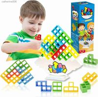 Other Toys HOT Stacking Blocks Tetra Tower Balance Game Stacking Building Blocks Puzzle Board Assembly Bricks Educational Toys for ChildrenL231024