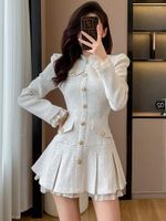Casual Dresses High Quality French Vintage Small Fragrant Tw...