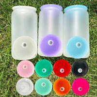 UPS SHIP Colorful PP Lids Silicone Reusable Lids for 16oz Gl...