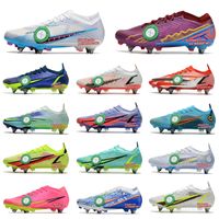 Mens Kids Soccer Cleats Shoes Crampons Mercurial Football Boots Cleat turf 7 Elite 9 r9 V 4 8 15 XXV IX FG cr7 American Foot Ball Boot Enfant Youth Girls Size 36-45