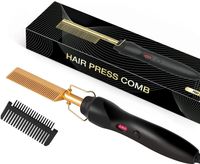 Curling Irons Comb Hair Straightener 2 in1 Fast Heating Straightener And Curling Iron Heated Press Comb Flat Irons Styler Corrugation Tool 231025