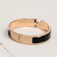 Designer Bracelet Jewelry Designer for Women Classic Titanium Steel & Enamel Bangle Gold-Plated Never Fading Non-Allergic,Rose Gold Bracelet; Store/21890787