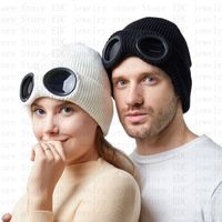 designer two lens glasses goggles Beanies Men Knitted Hats Skull Caps Outdoor Women Uniesex Winter Beanie Black Grey Bonnet