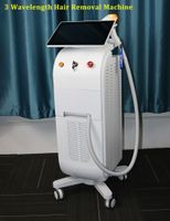 Latest 808nm diode laser machine painless hair removal 3 wavelength alexandrite device