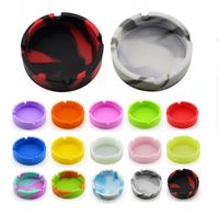 Eco- friendly Silicone world Portable Round Ashtray Durable S...