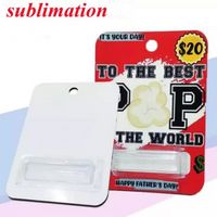 Sublimation Blank MDF Wooden Money Bag Card Bag PVC Cash Car...