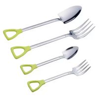 Stainless Steel Spoon and Fork Shovel Shape Design fork spoo...
