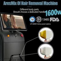 Dual Handle 1600W Laser Ice Titanium Diodolaser 755 808 1064Nm Diode Laser Hair Removal Machine Price DK20
