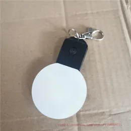 Pendant Necklaces Sublimation Blank Light Acrylic Keychains Tranfer Printing Consumable 15pcs/lot