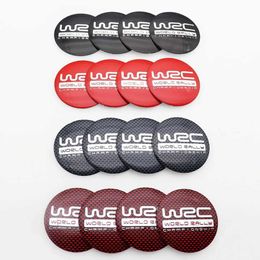 4pcs 56mm Aluminium WRC Car Wheel Centre Hub Sticker Rim Refit Creative Badge Covers Decoration Emblem Auto Accessories