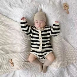 Clothing Sets Spring Autumn Baby Long Sleeve Set Boy Girls Striped Knitted Cardigan Shorts 2pcs Suit Infant Toddler Loose Casual Outfits