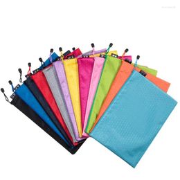 Storage Bags 1pc Mesh Zipper Pouch Document Bag Waterproof Zip File Folders A4 School Office Supplies Pencil Case