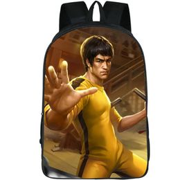 Kung Fu backpack Bruce Lee daypack Jeet Kune Do school bag Print rucksack Picture schoolbag Photo day pack