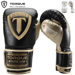 TORQUE Men Women 8 10 12 14 16oz Boxing Gloves PU Leather Tiger Muay Thai MMA Profession Kickboxing Adults Sandbag Training240115