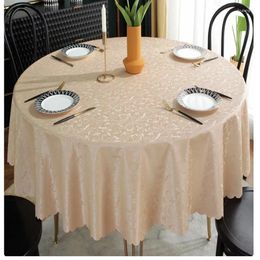 Table Cloth 2024 Circular Tablecloth Waterproof Oil Resistant Scald And Wash Free El Household Rotary Cover Tableclot