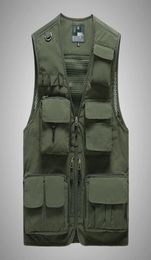 Summer Multipocket Men Army Green Tactical Vest Outdoor Casual Sportswear Sleeveless Fishing Hunting Male 5xl 6xl 7xl Men039s 2470773