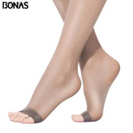 Socks Hosiery BONAS Sexy Tights Women Nylons Pantyhoses Panty Collant Medias Open Toe Sheer Ultra-Thin Seamless mujer Female Stocking Summer YQ240122