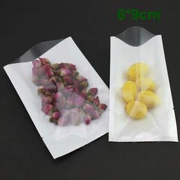 wholesale White Clear Plastic Bag Open Top Food Storage Packaging Heat Seal Vacuum Packing Pouches Polybag For Candy Snack Cookies Tea ZZ