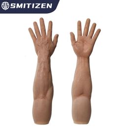 Costume Accessories Silicone Men's Gloves False Hands Realistic Muscular Arms for Men Artificial Fantasy Cosplay Costumes Lifelike Handwear