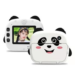 Cute Panda Kids Camera Instant Print 2.4 inch IPS Display Kids HD Camera Children's Printing Camera