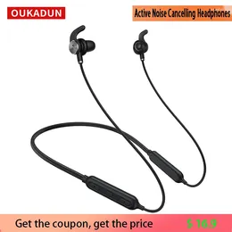 Bluetooth Wireless Headset ANC Active Noise Reduction Sports Neck-mounted Universal For Apple And Android Phones