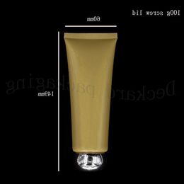 20pcs 100g wholesale empty 35oz golden soft tube for wash butter hand cream, facial cleaner 100 ml scrub cream cosmetic tube Kriqs