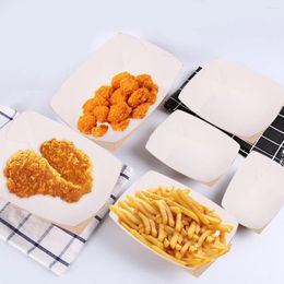 Disposable Dinnerware 100 Kraft Paper Serving Tray Holder Plate Take Home Bowl For Party Nachos Tacos Camping Dishes Units Wholesale