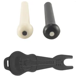 Bowls 36 Pieces Acoustic Guitar Bridge Pins Pegs In White And Black With 1 Piece Pin Puller Remover