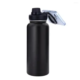 Water Bottles Gym Workout Bottle With Phone Holder 1000ml Insulated Stainless Steel Magnetic 12 Hours 24