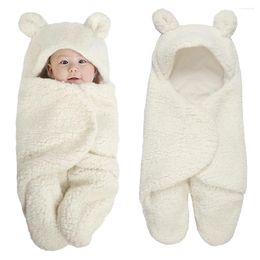 Blankets Unisex Infant Baby Hooded Wrap Blanket Cashmere Born Swaddle Babies Sleeping Bag Swaddling 0-6 Months