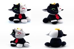 New online red ranboo sitting black and white doll plush toy creative gift for children4286099