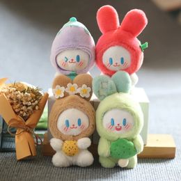 2024 Cute Vegetable Elf Rabbit Plush Keychains Pendant Genuine Japanese Cartoon Doll Couple Pendant Plush toys Gift Child Learning Surprise 3-14