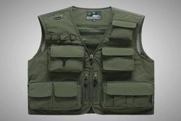 Summer Multipocket Men Army Green Tactical Vest Outdoor Casual Sportswear Sleeveless Fishing Hunting Male 5xl 6xl 7xl Men039s 2358984