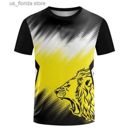Men's T-Shirts Mens T-shirt Short Slve Sports T 3D Printing Customizable Team Name Clothing Fast Drying Fashion O Neck Oversized Tops Y240314