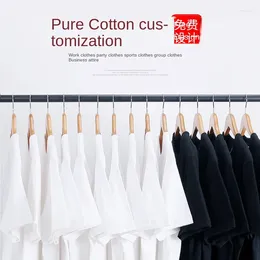 Men's T Shirts T-shirt Pure White Color Customizable Cotton Work Clothes Customized Off Men Shirt Harajuku