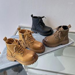 Boots Children Black Yellow Brown Short For Boys 2024 Autumn Spring Non-slip Girls Versatile Soft Princess Kids Shoes