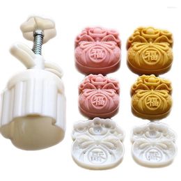 Baking Tools Moon Cake Mould Household Mung Bean Model Printed With Embossed Ice-skin Pastry Grinding Tool