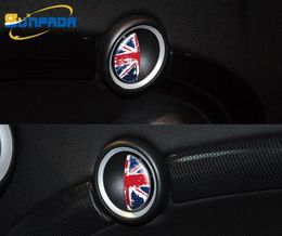 Newest Design Interior Door Handle Decoration Car Styling Car Stickers For BMW MINI COOPER S R55 R56 R57 Cartoon National Flag2687847