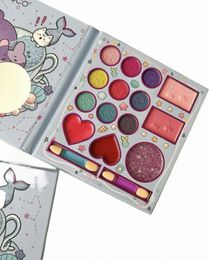igoodco 14 Colour Beauty Fish Cat Eyeshadow Palette with Brush Matte Pearl Glitter Makeup Lip Gloss Blush Korean Cute Cosmetics S3it#