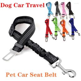 Dog Collars Adjustable Pet Seat Belt Car Seatbelt Leash Safety Rope Reflective Nylon Retractable For Dogs Accessories Mascotas Perro