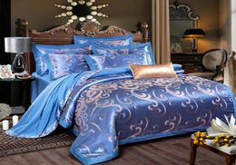 Colourful Luxury New Design Satin Bedding Sets Embroidery Cotton Bedding Set Queen King Size Bed Sheet Duvet Cover Pillow Cases 13 1134007