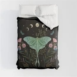 Bedding Sets Butterfly Mushroom Gothic BohoChildrens' Durex Quilt 3Pcs King Full Size Duvet Cover Linen Set Bedspread 200x200 240x220