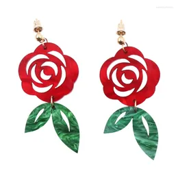 Stud Earrings Fashionable Rose Blossom Ear Rings For Women Floral Shaped Eardrop Accessory Delicate Studs 40GB