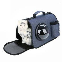 Cat Carriers With Window And Pocket Side Open For Small Dog Oxford Cloth Handbag Pet Travel Carrier Outdoor Shoulder Bag