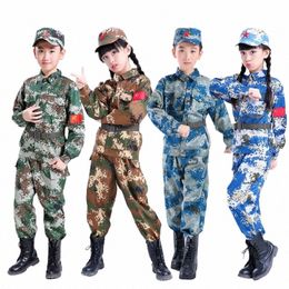 tactical Military Uniform for Children's Day Camou Disguise Adult Halen Costume for Kid Girl Scout Boy Soldier Army Suit P6RV#