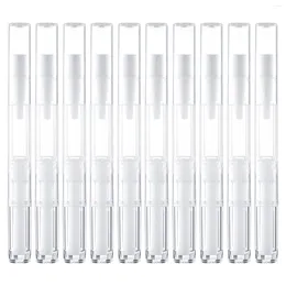 Storage Bottles 10 Pcs Empty Pens Nail Polish Gel Tubes Lip Gloss Filling Refillable With Brush